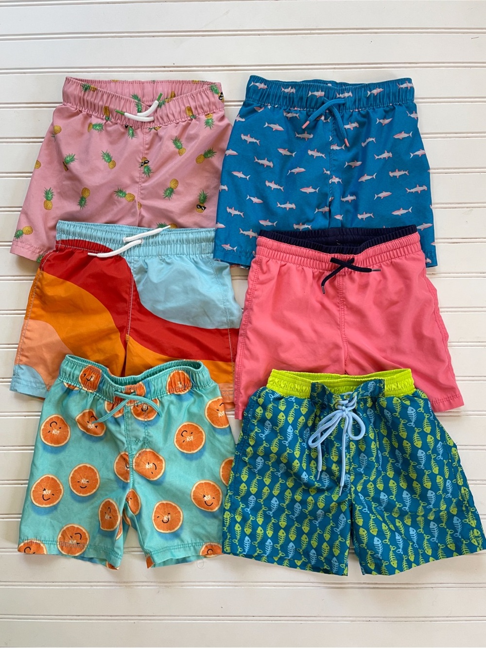 OLD NAVY Boys Colorful Swim Truck 6PC Bundle